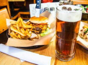 jt hannah's burger fries and beer