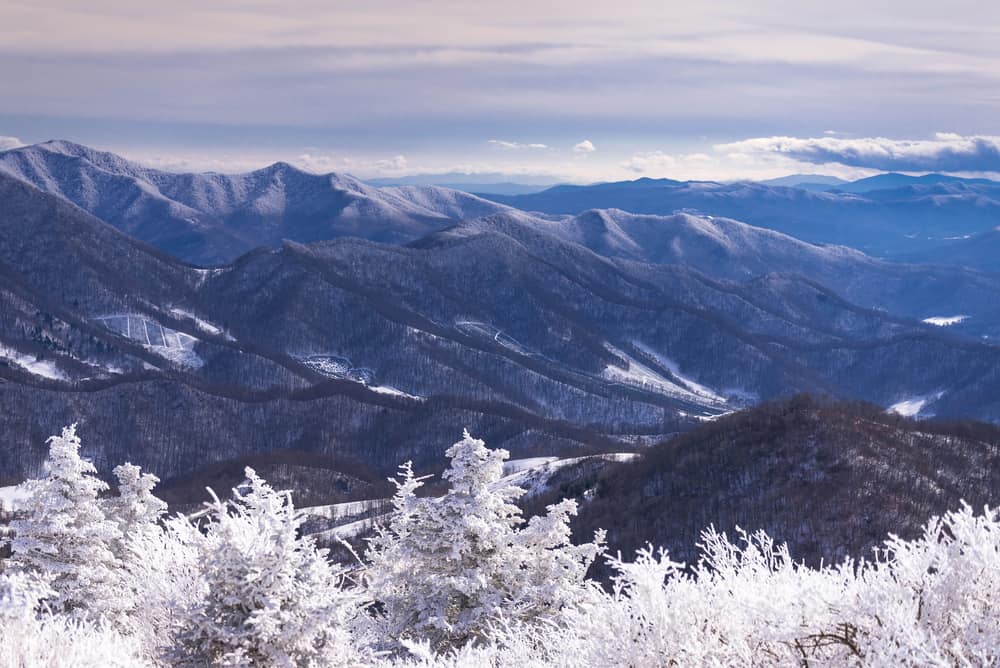 winter scene in the Smoky Mountains